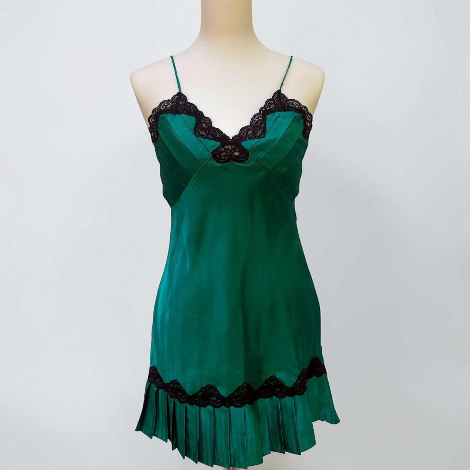 dark green lingerie dress Lace Deep V Lingerie main image 1