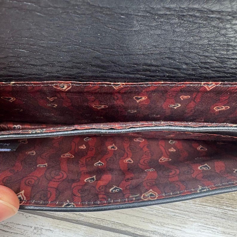 VTG Brighton - Bolso bandolera, cartera, tarjetero pequeño, piel de cocodrilo negra, viaje imagen 12