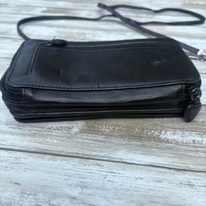 VTG Brighton - Bolso bandolera, cartera, tarjetero pequeño, piel de cocodrilo negra, viaje imagen 11