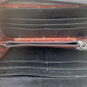 VTG Brighton - Bolso bandolera, cartera, tarjetero pequeño, piel de cocodrilo negra, viaje imagen 8