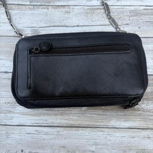 VTG Brighton - Bolso bandolera, cartera, tarjetero pequeño, piel de cocodrilo negra, viaje imagen 5