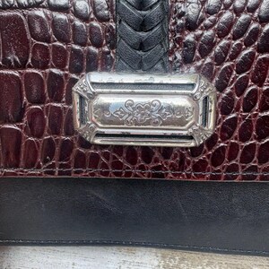 VTG Brighton - Bolso bandolera, cartera, tarjetero pequeño, piel de cocodrilo negra, viaje imagen 10