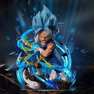 Goku Realistic Super Saiyan Blue Kawaii Chibi Graphic · Creative