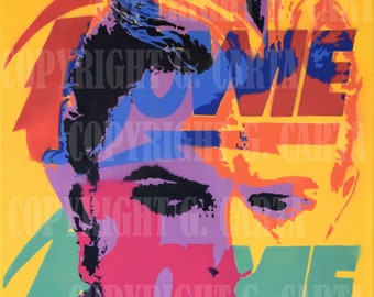 David Bowie, Pop-Art-Acrylgemälde zum Herunterladen im PNG-Jpeg-PDF
