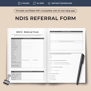 NDIS Referral Form | Printable & PDF Editable | Customizable for NDIS Providers and Disability Services in Australia