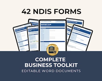 42 NDIS Forms, Templates, Procedures (Editable Word Documents)