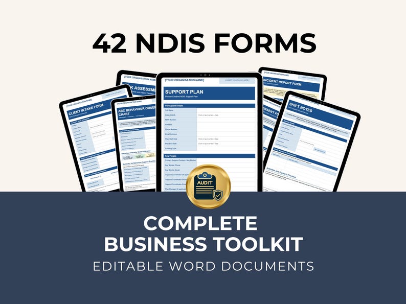 Toolkit Examples Word Document 42 NDIS Forms, Templates, Procedures (editable Word Documents) - Etsy
