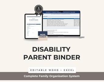 Disability Parent Binder | NDIS Family Organisation System | Editable Word + Excel Tracker | Australian Disability Support