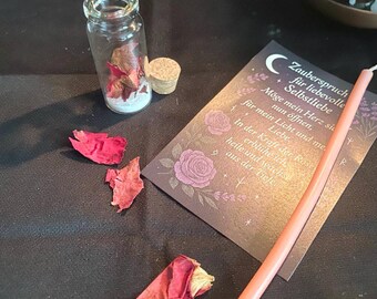 Selflove Spell Jar Kit: A spell for self-love and inner growth – with crystals, herbs & ritual
