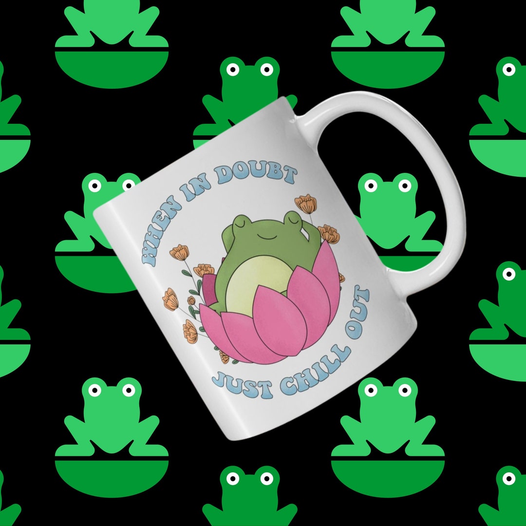Frog Mug Ceramic Frog Lover Gift Idea for Her Funny Frog Gift Etsy