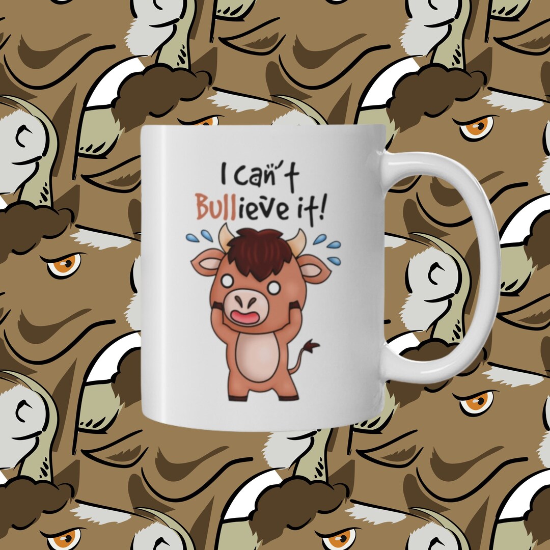 Bull Mug Cute Bull Mug Bull Lover Gift Wwf Gift Stocking Filler Cow ...