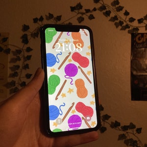 Papel de parede digital inspirado em crochê