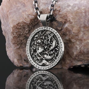 Lotus and Fish Pendant, Symbol of Prosperity & Tranquility Necklace, Koi Fish and Lotus Blossom Pendant, Spiritual Jewelry Gift, Lucky Fish
