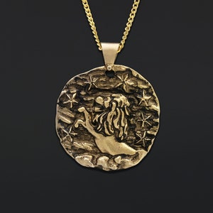 Leo Medallion, Leo Birthstone Necklace, Zodiac Necklace, Leo Astrology Necklace, Zodiac Leo Jewelry, Leo Necklace, Zodiac Pendant Necklace
