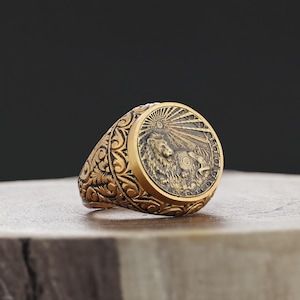 Leo Ring, Personalized Zodiac Jewelry for Lions and Leo Lovers, Handcrafted Gold Leo Constellation Ring for Astrology Enthusiasts