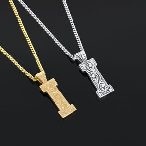 Pingente de letra I, colar de letra I personalizado, colar de monograma, colar A-Z, colar de nome de prata I, pingente de letra inicial I