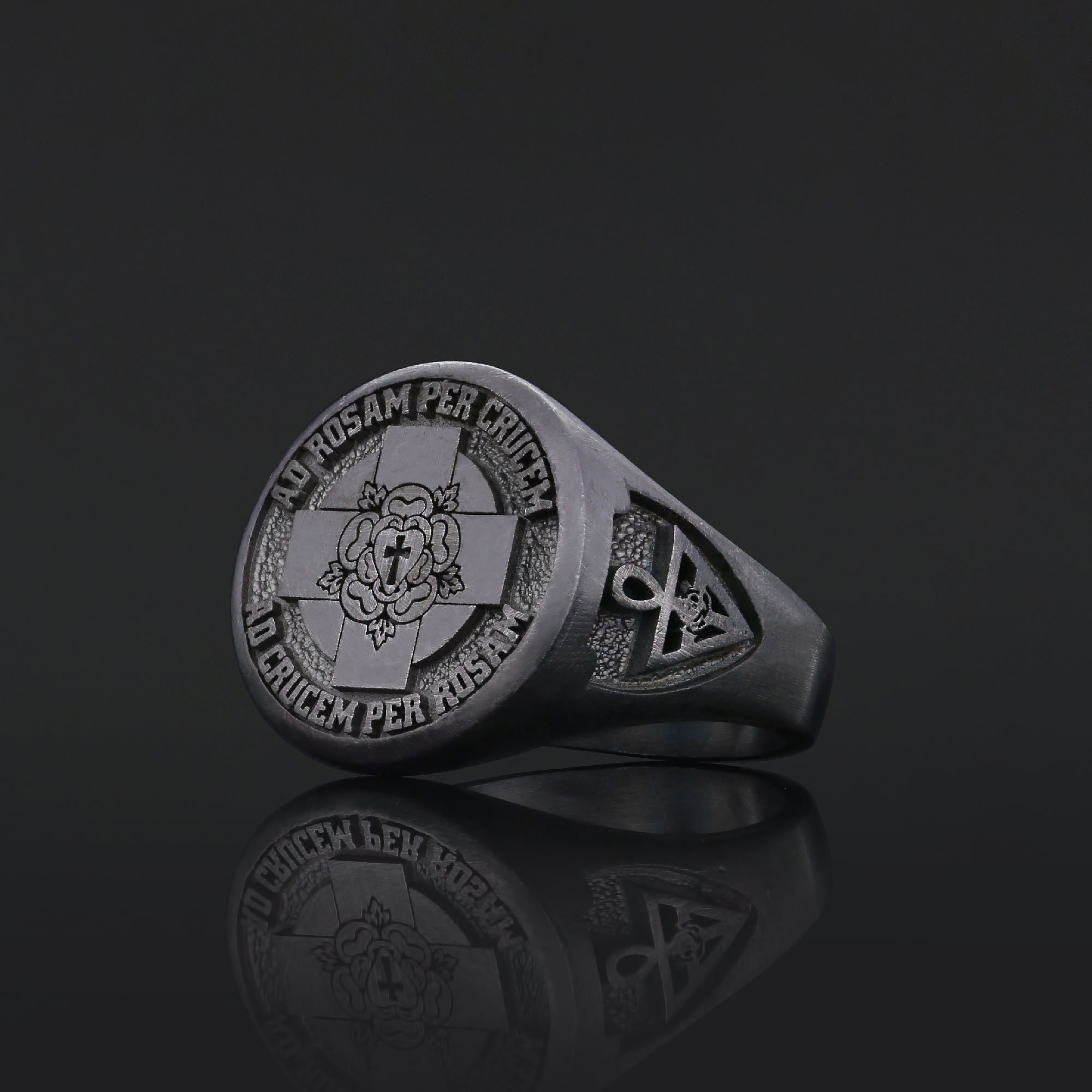 Amorc Membership Rings, Gift for Men Jewelry, Handmade Rose Crucis ...