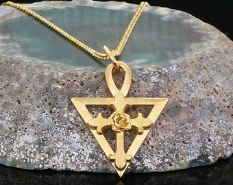 薔薇十字 クロス ローズクロス（FB8） 英国最大の魔術結社「黄金の夜明け団」薔薇十字