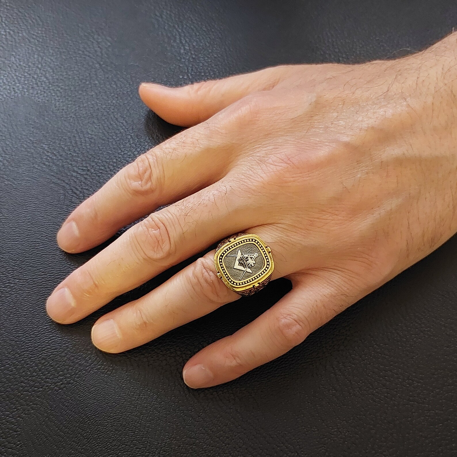 Freimaurer Ritter Tempelritter Ring Männerring Okk Produktbild-Vorschau 7