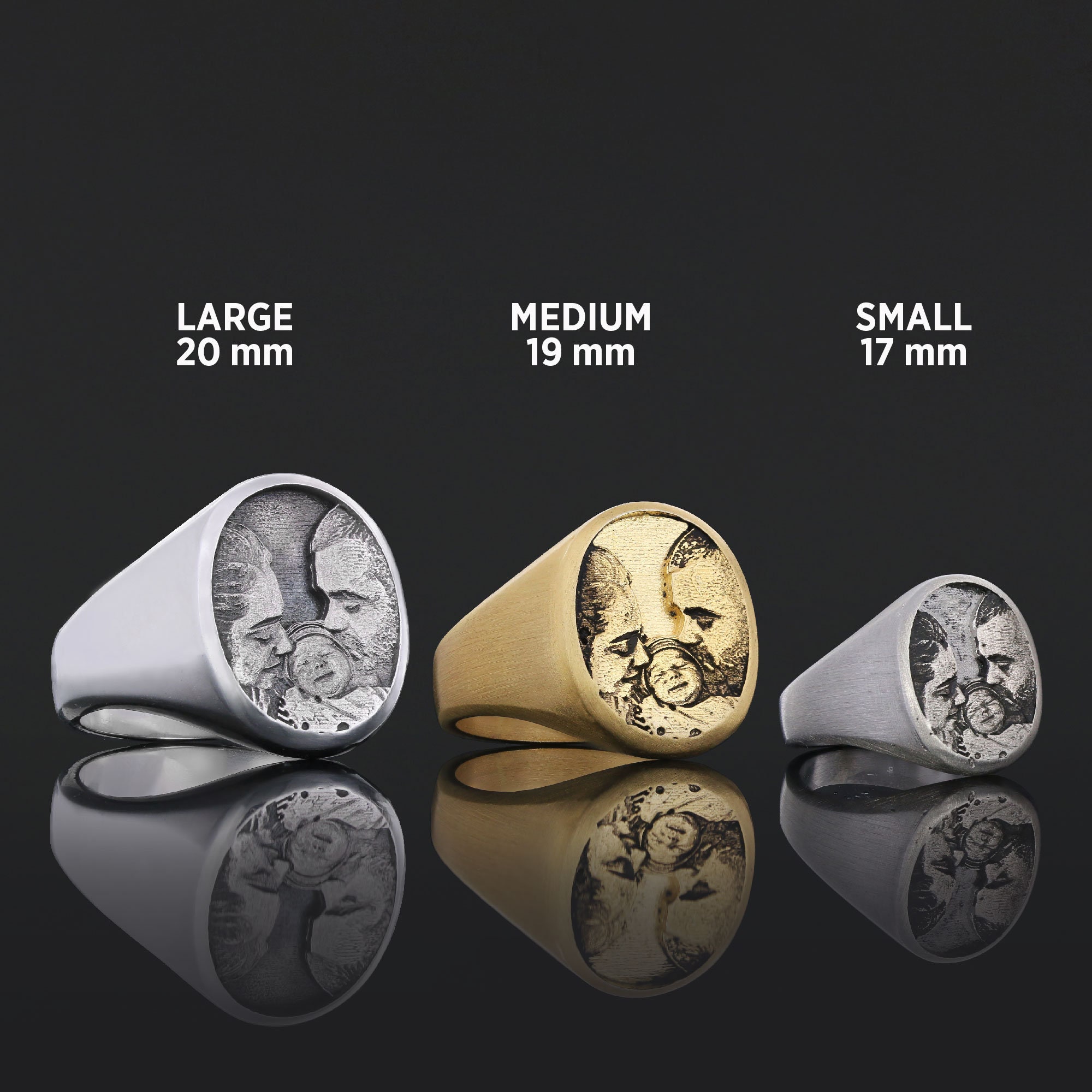 Engraved Photo Ring Gift, Personalized Picture Ring, Custom Photo ...