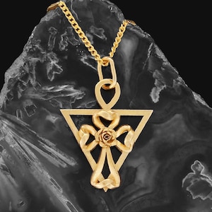 Rosicrucian Jewelry, Rosae Crucis Amorc Pendant, Amorc Jewelry, Rosae Crucis Necklace, Rosicrucian Handmade Amorc Necklace