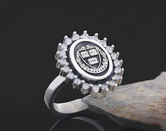 Personalized College Jewelry, Graduation Stone Ring, Personalized