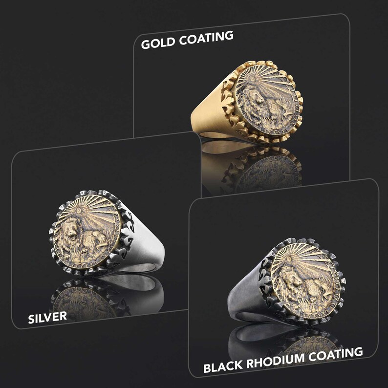 Lejonet stjärnteckenring, Lejonet horoskopring, Lejonet ring, stjärnteckenring för män, Lejonet stjärnteckenring, konstellationsring, astrologismycken för kvinnor bild 5