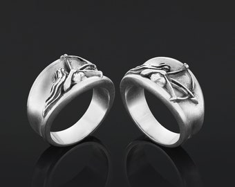 Anillo del horóscopo de Sagitario, anillo del zodíaco de Sagitario, anillo  de sello de Sagitario, anillo de astrología para mujeres, regalo de