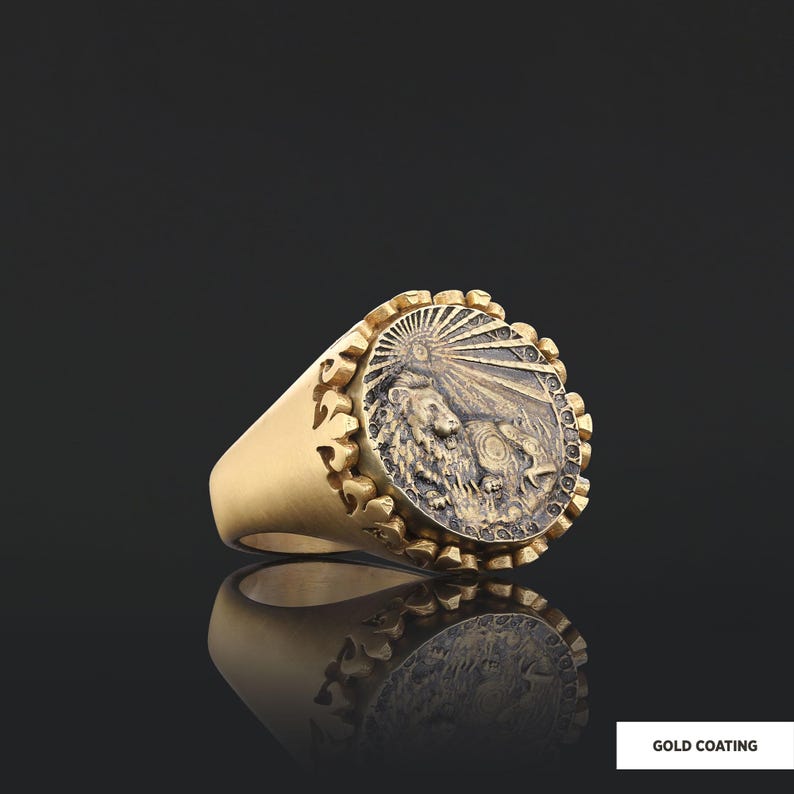 Lejonet stjärnteckenring, Lejonet horoskopring, Lejonet ring, stjärnteckenring för män, Lejonet stjärnteckenring, konstellationsring, astrologismycken för kvinnor bild 3