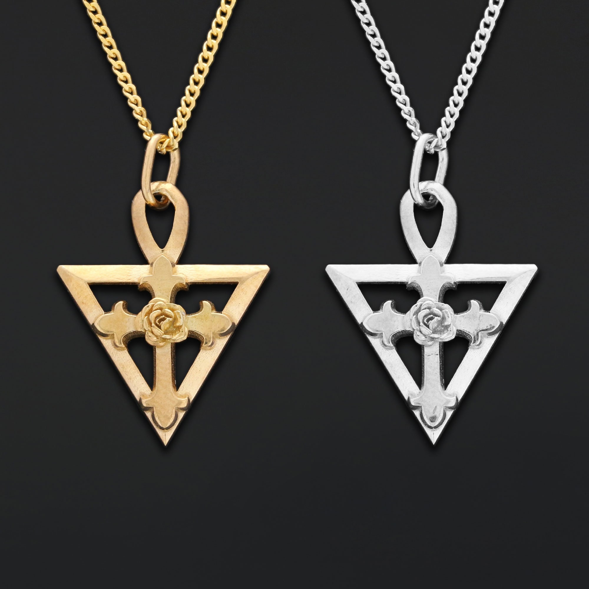 Amorc Rosae Crucis Pendant, Rosicrucian Necklace, Cross Necklace