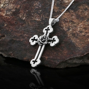 Cross Necklace Rosae Crucis Amorc Pendant, Rosicrucian Jewelry, Rosicrucian Amorc Jewelry, Rosae Crucis Necklace, Handmade Amorc Necklace