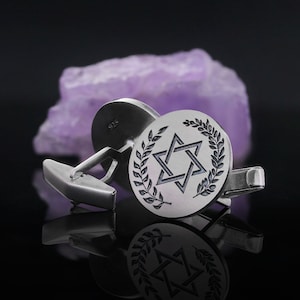 Davidschild Manschettenknöpfe, Davidstern Manschettenknöpfe, Magen David Ärmelknöpfe, Jüdischer Schmuck, Hebräischer Wrish Pin, Jüdisches Symbol Manschettenknöpfe
