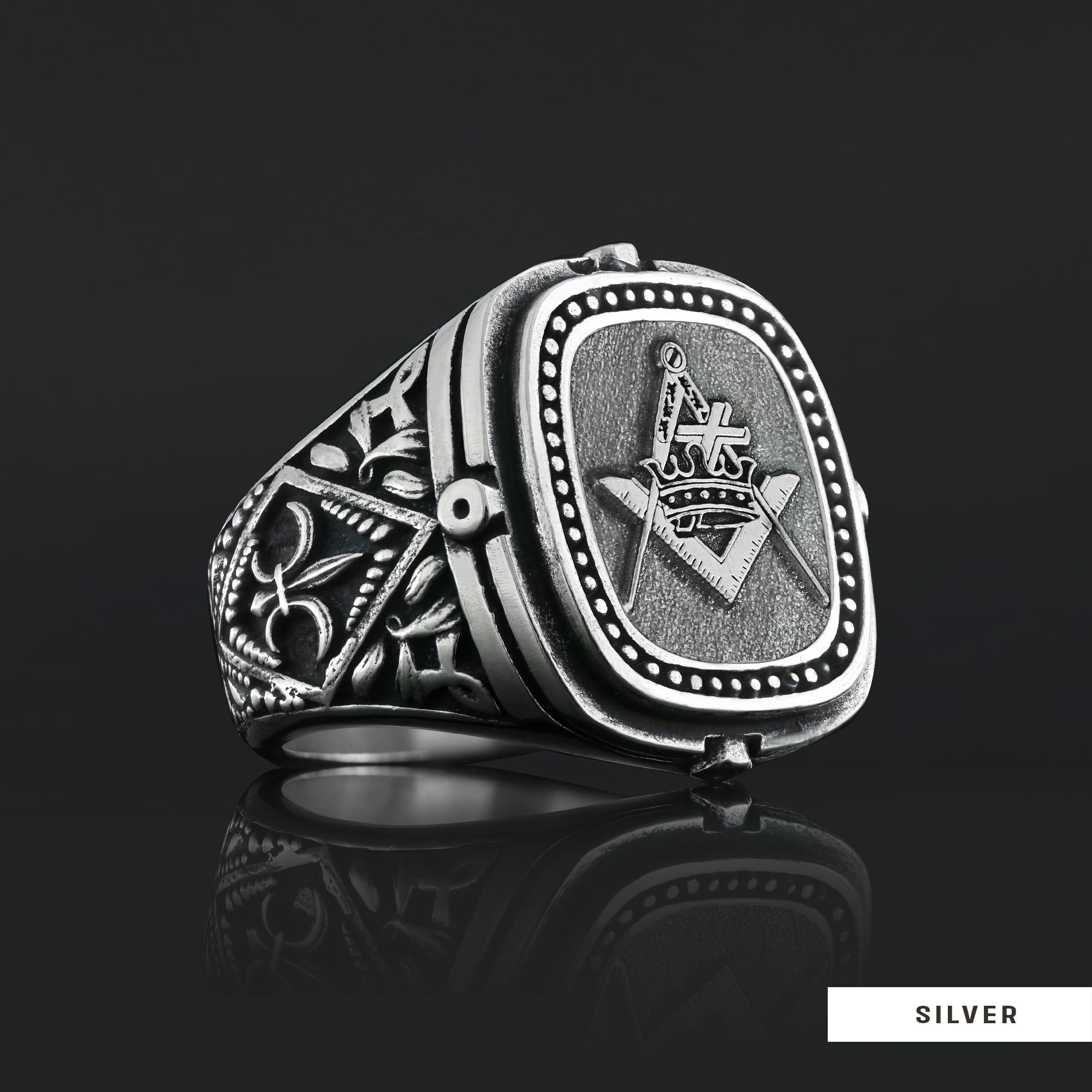 In Hoc Signo Vinces Masonic Ring, Masonic Knights Templar Ring, Silver ...