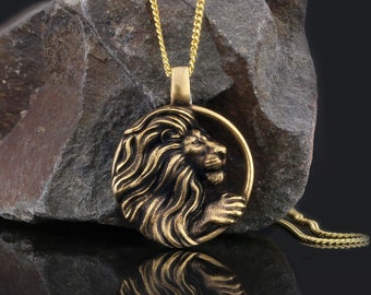 Leo Pendant, Zodiac Necklace, Astrology Gift, Zodiac Pendant, Leo Necklace, Zodiac Pendant Necklace, Leo Medallion
