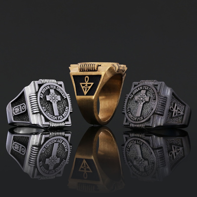 Rosicrucian Cross Ring, Amorc Ring, Spiritual Symbol of Ancient Order ...