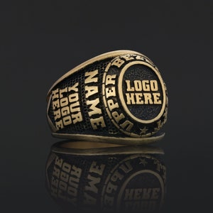Handmade High School Ring, Hampton University Ring, Customized Class Ring, Class Ring, Personalized University Ring, Graduation Ring Gift