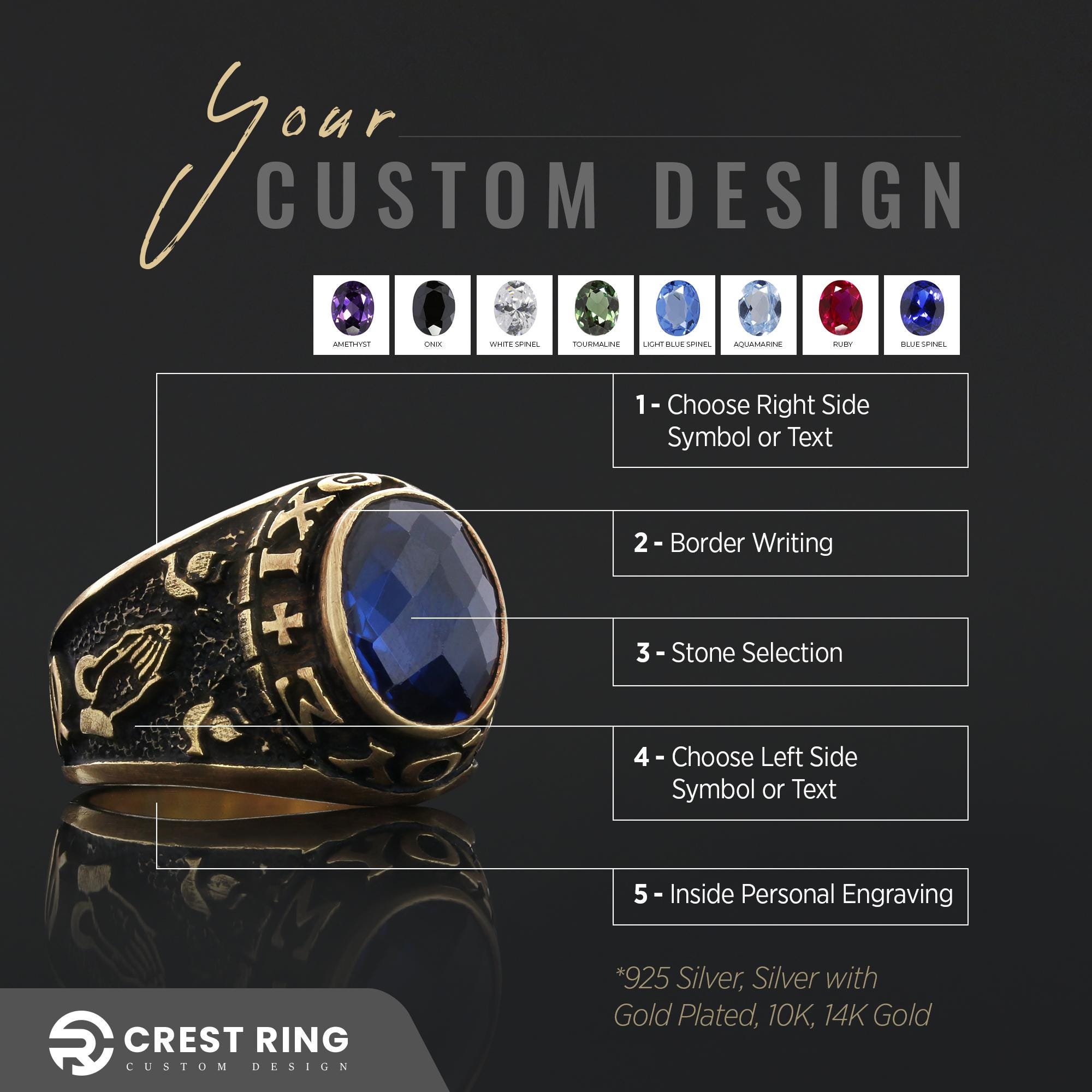 Christian Ring, Personalized Catholic Statement Ring, Ixoye Jewelry ...
