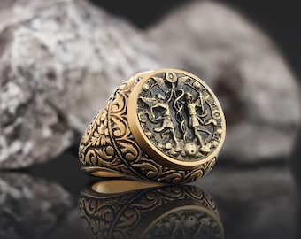 Celestial Charm Handmade Gemini Ring with Zodiac Sign Engraving, Sterling Silver Gemini Ring, Stylish Minimalist Gemini Ring in Silver