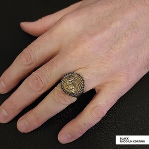 Lejonet stjärnteckenring, Lejonet horoskopring, Lejonet ring, stjärnteckenring för män, Lejonet stjärnteckenring, konstellationsring, astrologismycken för kvinnor bild 8