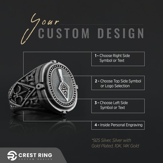 Custom freemason ring best sale