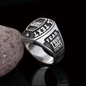 University Ring, Personalized University Ring, Class Ring, Graduation Ring, Customized High School Ring, College Ring, High School Ring