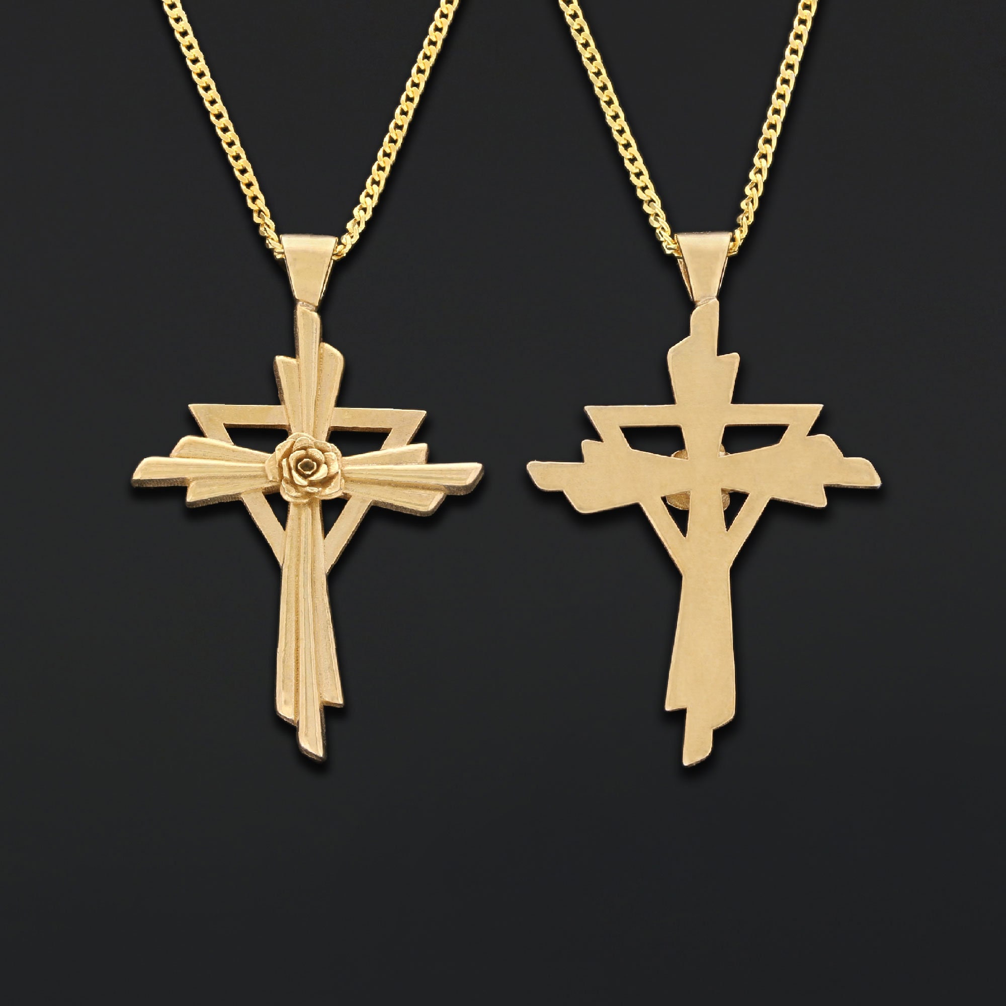 14K ファッション 【Rosen Kreuz】docking logo chain necklace