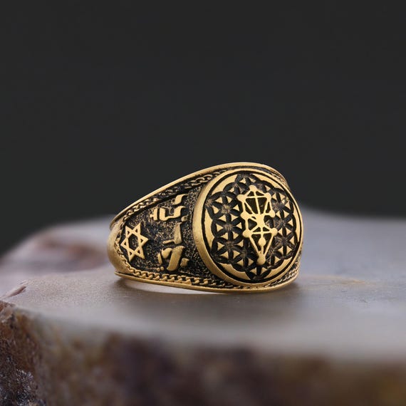 Kabbalah Silver Ring, Kabbalah Ring, Adonai Ring, Kabbalah Jewelry, Star Kabbalah Ring, Religious Gifts, Star of David Ring