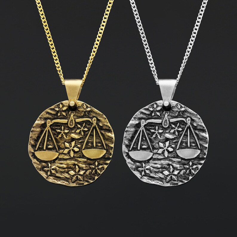 Libra Locket Necklace, Libra Zodiac Medallion, Zodiac Pendant, Astrology Necklace, Zodiac Sign Necklace, Zodiac Libra Necklace, Zodiac Gift image 6