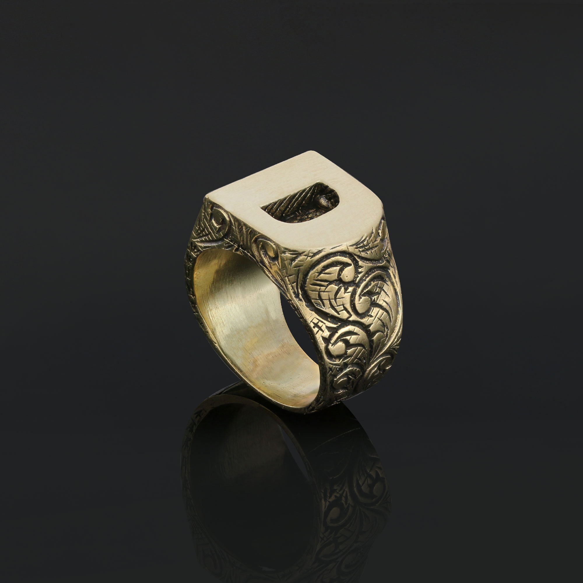 D name gold ring deals