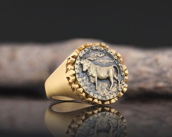 Taurus Ring, Taurus Horoscope Ring, Zodiac Ring, Constellation Ring, Astrology Ring for Women, Taurus Birthday Gift, Taurus Star Sign Ring