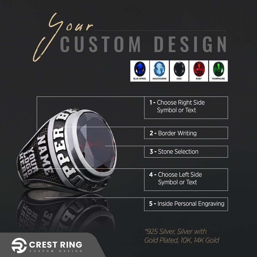 Custom Engraved Personalized Ring, Handmade Sterling Silver ...