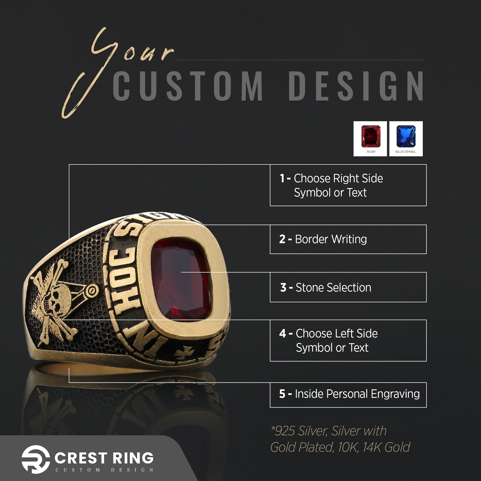 In Hoc Signo Vinces Masonic Ring, Freemason Signet Ring, in Hoc Signo ...