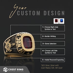 In Hoc Signo Vinces Masonic Ring, Freemason Signet Ring, In Hoc Signo Vinces Skull Ring, Knights Templar Commandery Ring, Masonic Ring