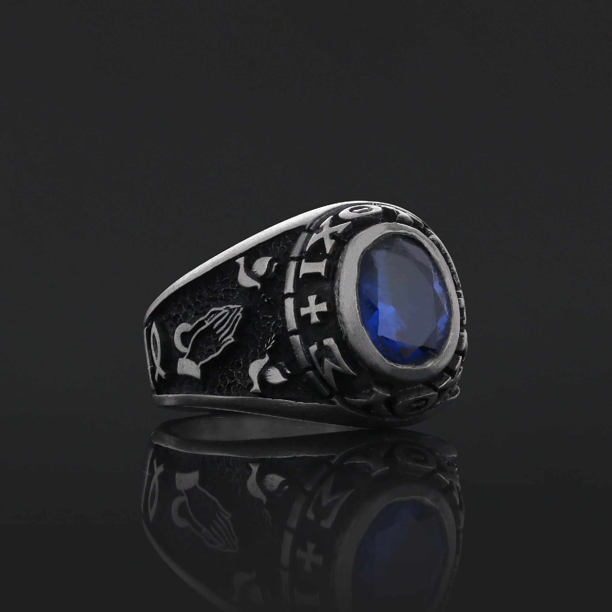 Christian Ring, Personalized Catholic Statement Ring, Ixoye Jewelry ...